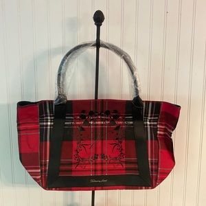 Victoria’s Secret Tartan Plaid tote with bonus black studded wallet NWT